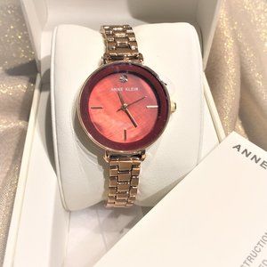 Anne Klein Women's Genuine Diamond Rose Gold Watch